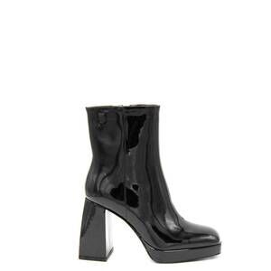 NEW EXE women's patent leather bootie in black patten